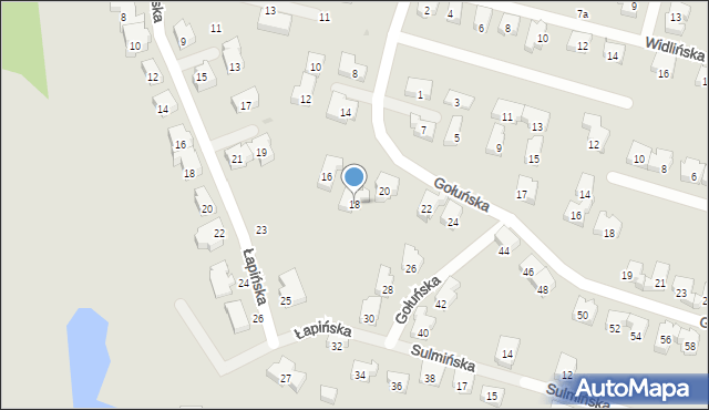 Gdańsk, Gołuńska, 18, mapa Gdańska