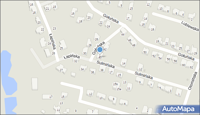 Gdańsk, Gołuńska, 40, mapa Gdańska