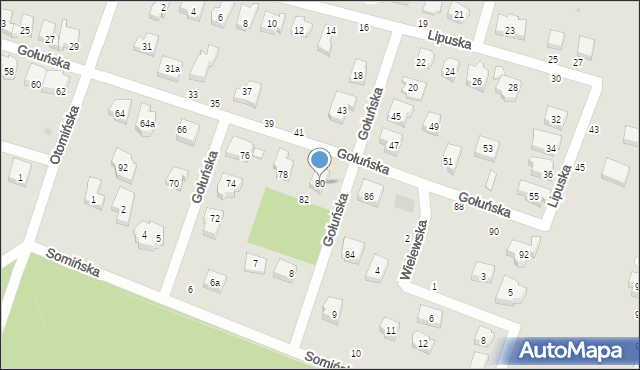 Gdańsk, Gołuńska, 80, mapa Gdańska