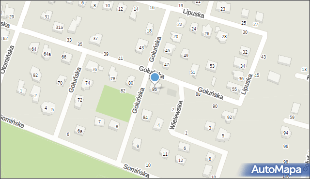 Gdańsk, Gołuńska, 86, mapa Gdańska