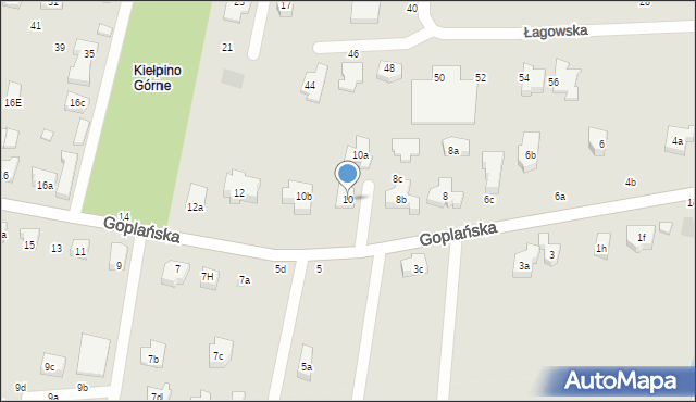 Gdańsk, Goplańska, 10, mapa Gdańska