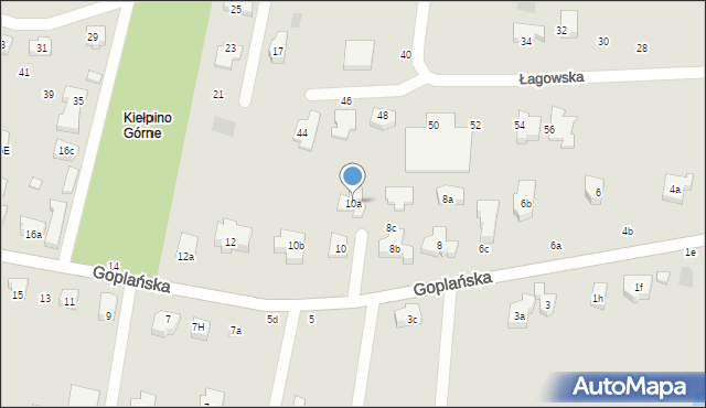 Gdańsk, Goplańska, 10a, mapa Gdańska