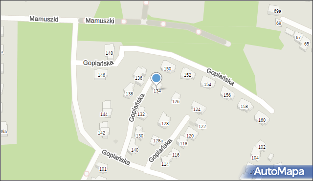 Gdańsk, Goplańska, 134, mapa Gdańska