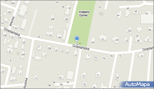 Gdańsk, Goplańska, 14, mapa Gdańska