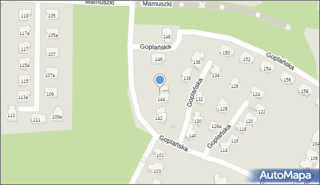 Gdańsk, Goplańska, 144A, mapa Gdańska