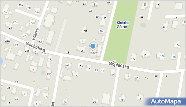 Gdańsk, Goplańska, 16a, mapa Gdańska