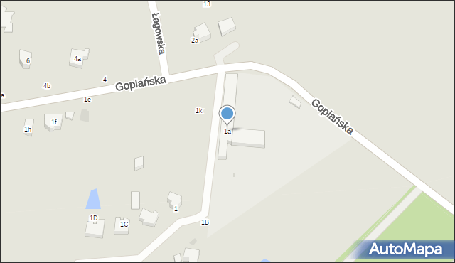 Gdańsk, Goplańska, 1a, mapa Gdańska