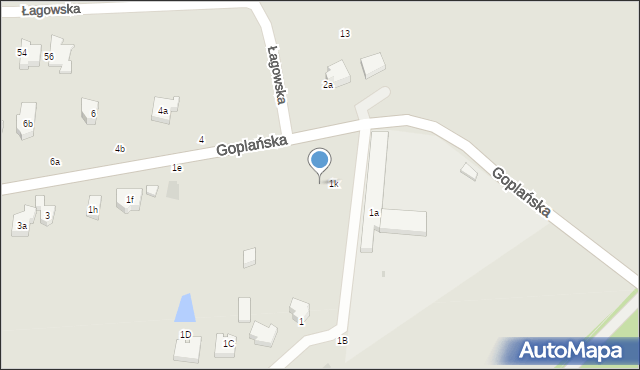 Gdańsk, Goplańska, 1m, mapa Gdańska