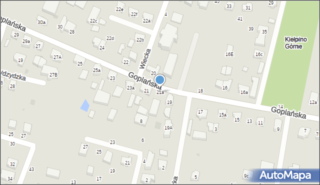 Gdańsk, Goplańska, 21a, mapa Gdańska