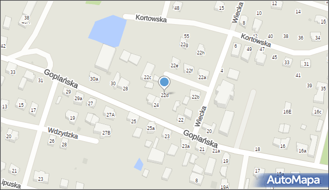 Gdańsk, Goplańska, 22d, mapa Gdańska