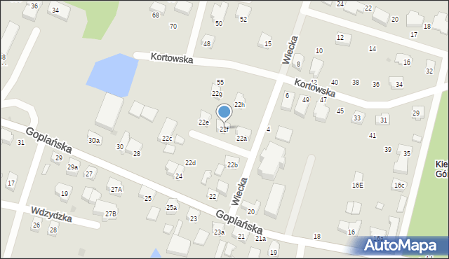 Gdańsk, Goplańska, 22f, mapa Gdańska