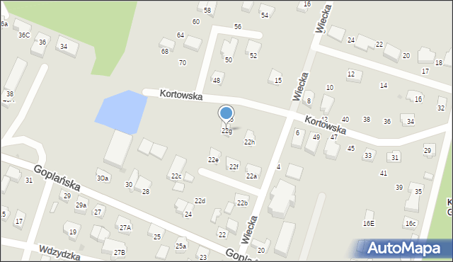 Gdańsk, Goplańska, 22g, mapa Gdańska
