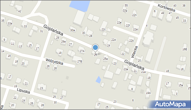 Gdańsk, Goplańska, 25, mapa Gdańska