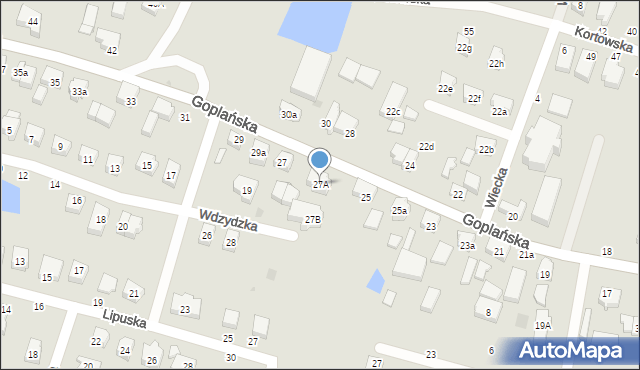 Gdańsk, Goplańska, 27A, mapa Gdańska