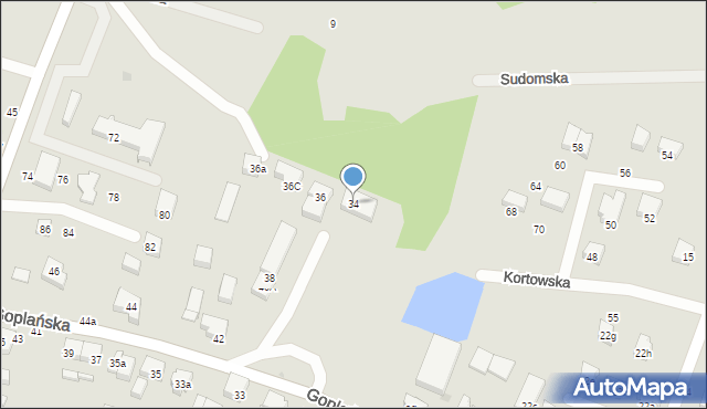 Gdańsk, Goplańska, 34, mapa Gdańska