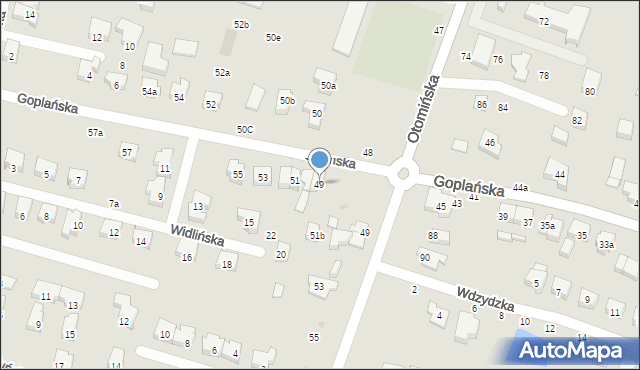 Gdańsk, Goplańska, 49, mapa Gdańska
