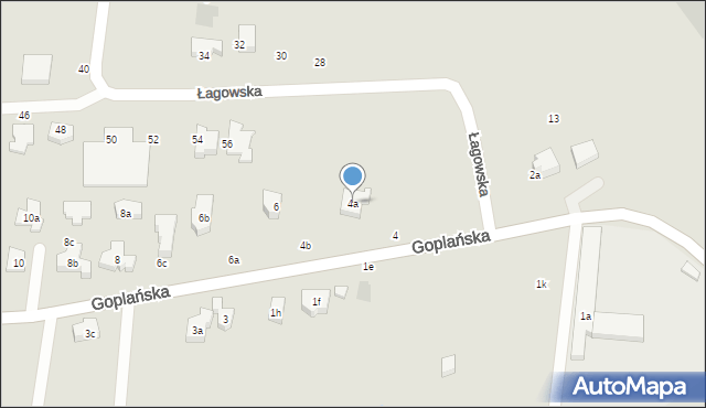 Gdańsk, Goplańska, 4a, mapa Gdańska