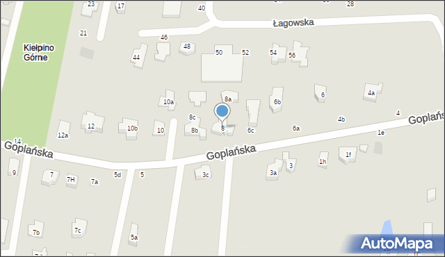 Gdańsk, Goplańska, 8, mapa Gdańska