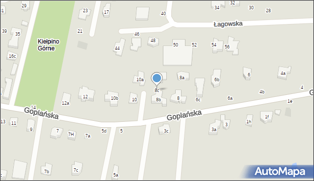 Gdańsk, Goplańska, 8c, mapa Gdańska