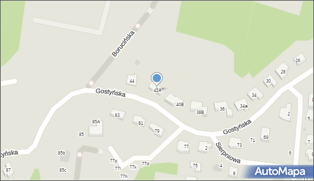 Gdańsk, Gostyńska, 42A, mapa Gdańska