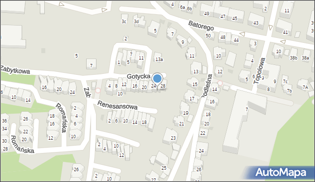 Gdańsk, Gotycka, 26, mapa Gdańska
