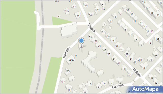 Gdańsk, Gomółki Mikołaja, 7a, mapa Gdańska