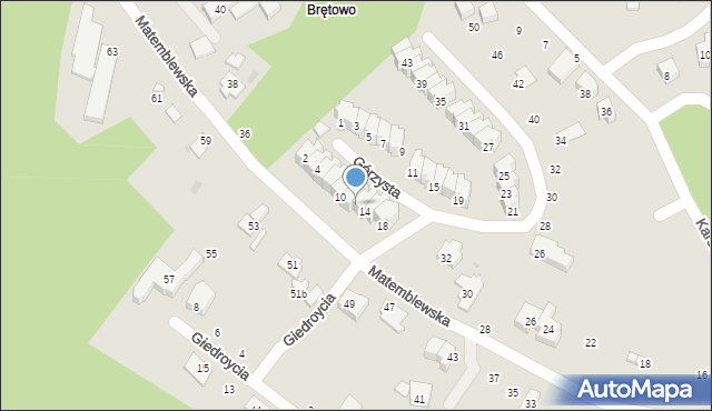 Gdańsk, Górzysta, 12, mapa Gdańska