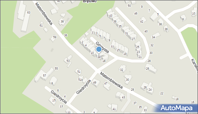 Gdańsk, Górzysta, 14, mapa Gdańska