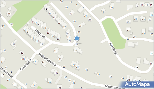 Gdańsk, Górzysta, 28, mapa Gdańska