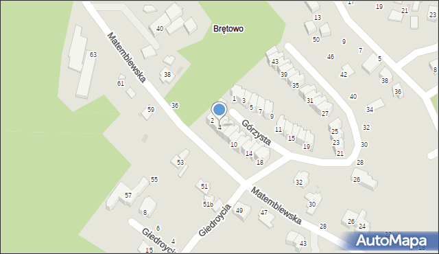 Gdańsk, Górzysta, 4, mapa Gdańska