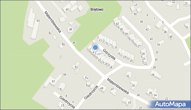 Gdańsk, Górzysta, 6, mapa Gdańska