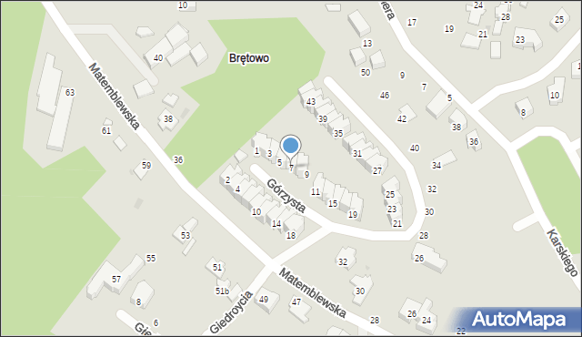 Gdańsk, Górzysta, 7, mapa Gdańska