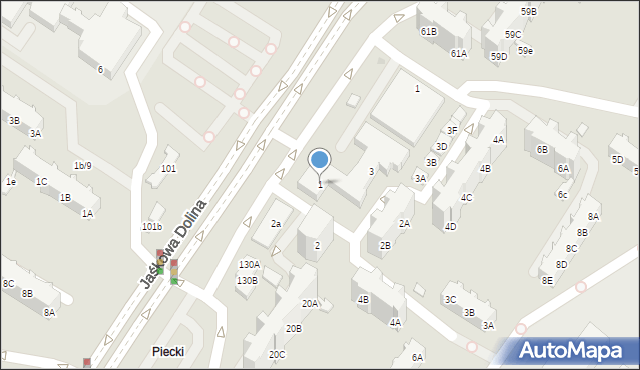 Gdańsk, Gojawiczyńskiej Poli, 1, mapa Gdańska