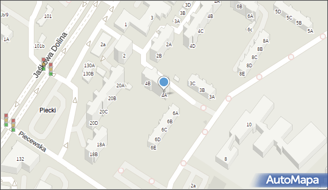 Gdańsk, Gojawiczyńskiej Poli, 4A, mapa Gdańska