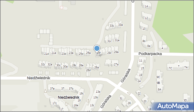 Gdańsk, Góralska, 29g, mapa Gdańska