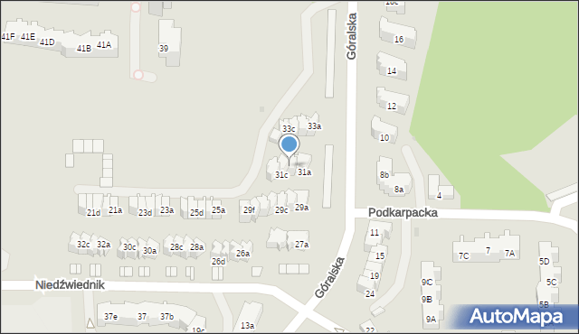 Gdańsk, Góralska, 31b, mapa Gdańska