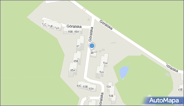 Gdańsk, Góralska, 49, mapa Gdańska