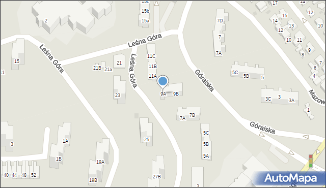 Gdańsk, Góralska, 9A, mapa Gdańska