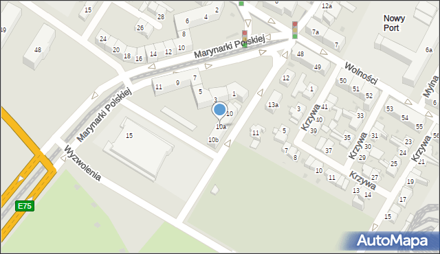 Gdańsk, Góreckiego Mariana, ks., 10a, mapa Gdańska