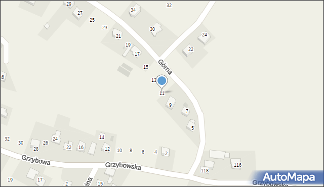 Gdów, Górna, 11, mapa Gdów