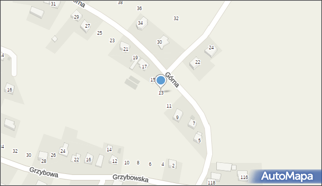 Gdów, Górna, 13, mapa Gdów