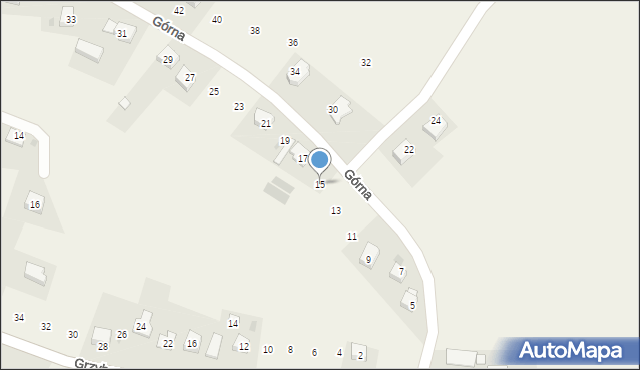 Gdów, Górna, 15, mapa Gdów