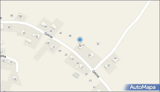 Gdów, Górna, 34, mapa Gdów