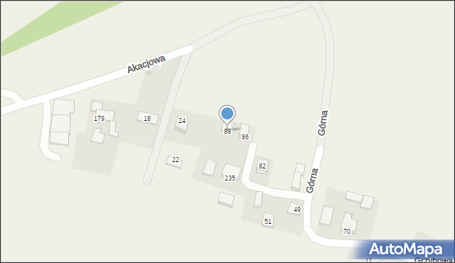 Gdów, Górna, 88, mapa Gdów