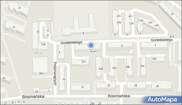 Gdynia, Godebskiego Cypriana, 7, mapa Gdyni