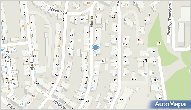 Gdynia, Górna, 11, mapa Gdyni