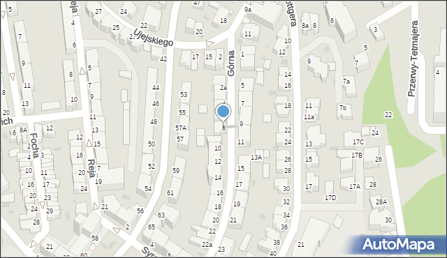 Gdynia, Górna, 8, mapa Gdyni