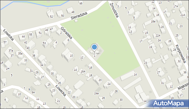 Gdynia, Góralska, 11, mapa Gdyni