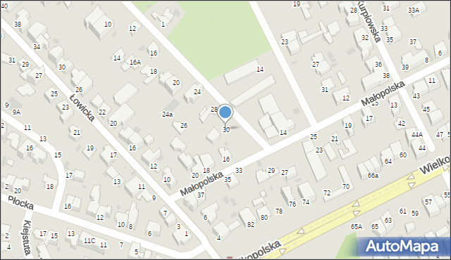 Gdynia, Góralska, 30, mapa Gdyni