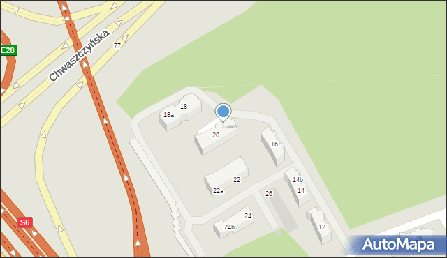 Gdynia, Górnicza, 20b, mapa Gdyni